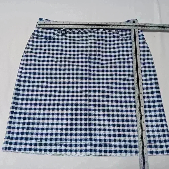 Talbots  Blue and white checkered mini shirt. Size 10P. - Picture 3 of 6